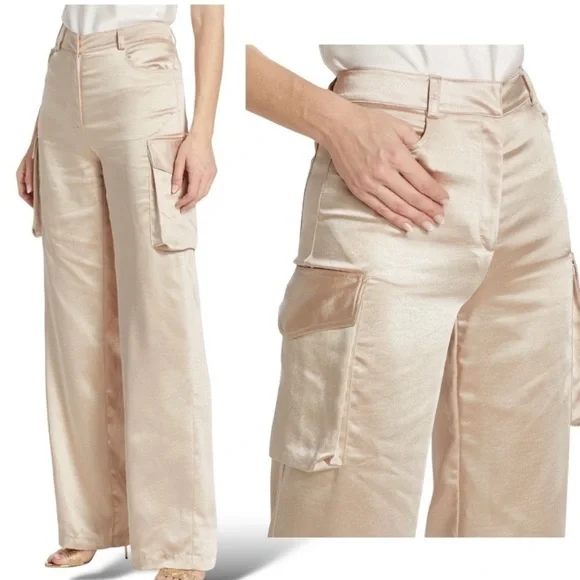 Generation Love Nate Satin Cargo Pants - Champagne - Picture 3 of 12